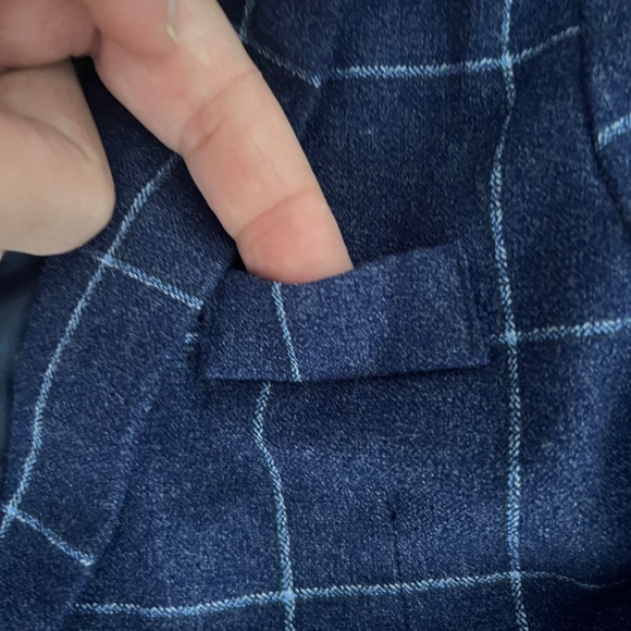 SwotGDoby Boys Plaid Checkered Blue 3 Piece Suit Outfit EU Size 100 - Picture 4 of 6